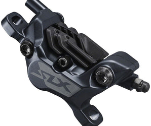 SHIMANO SLX M7100 REAR DISC BRAKE RIGHT BL-M7100 LEVER BR-M7120 4-PISTON CALIPER PRE-BLED FINNED METAL PADS 1700MM HOSE BALCK
