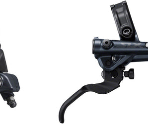 SHIMANO SLX M7100 REAR DISC BRAKE RIGHT BL-M7100 LEVER BR-M7120 4-PISTON CALIPER PRE-BLED FINNED METAL PADS 1700MM HOSE BALCK