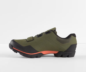 Bontrager Foray Mountain Bike Shoe - Olive Grey Radio Orange
