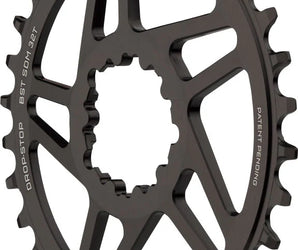Wolf Tooth Direct Mount Chainring - 36T Sram Direct Mount Drop-Stop For Sram 3-Bolt Boost Cranks 3Mm Offset Black