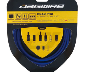 Jagwire Road Pro Complete Cable Kit with SID Blue Housing