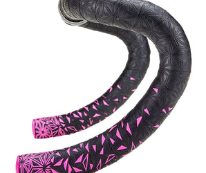 Supacaz Super Sticky Kush Star Fade Bar Tape Black Neon Pink